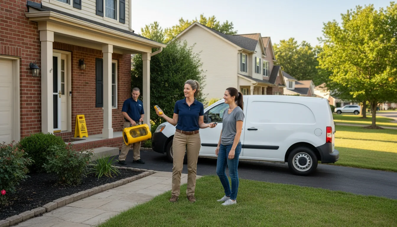 Residential water damage restoration in Creal Springs, IL